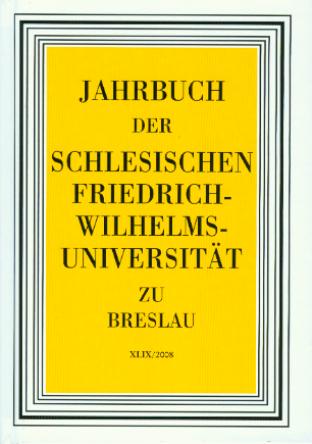 Jahrbuch der Schlesischen Universität zu Breslau XLIX/2008