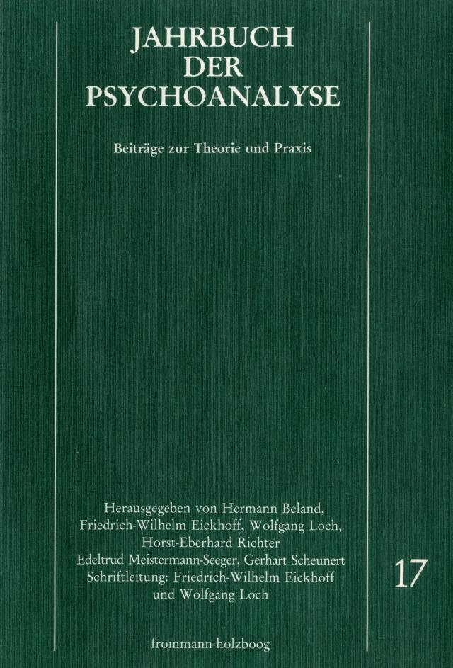 Jahrbuch der Psychoanalyse / Band 17