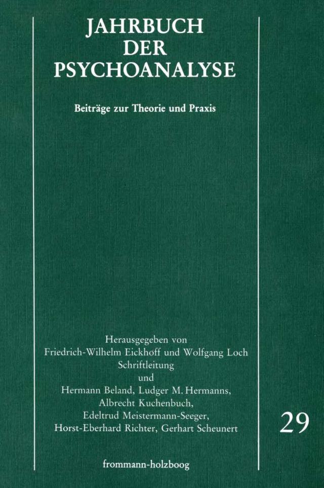 Jahrbuch der Psychoanalyse / Band 29