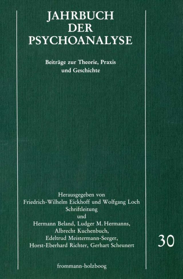 Jahrbuch der Psychoanalyse / Band 30