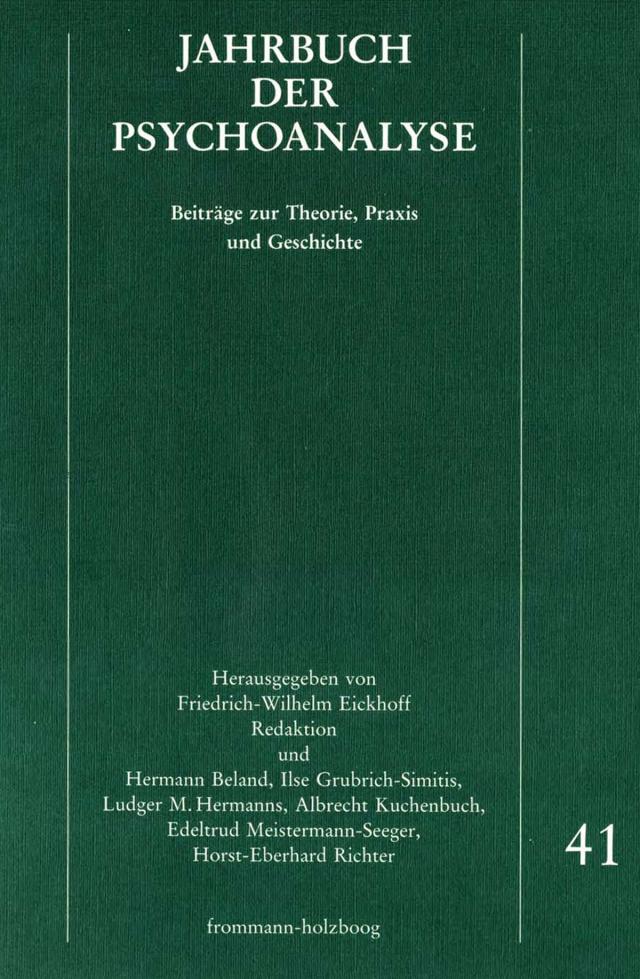 Jahrbuch der Psychoanalyse / Band 41