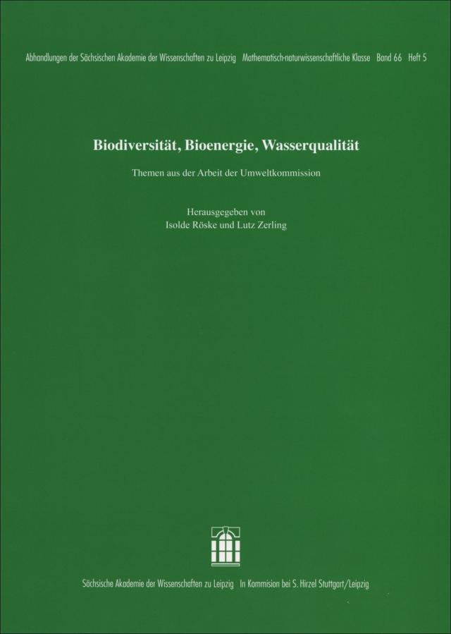Biodiversität, Bioenergie, Wasserqualität. Themen aus der Arbeit der Umweltkommission