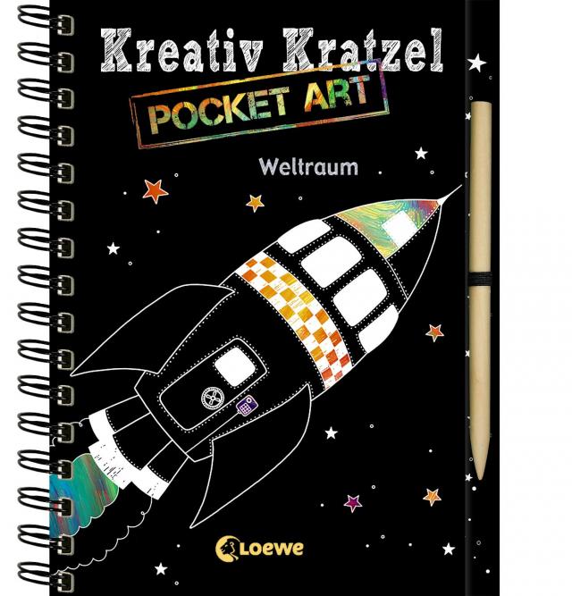 Kreativ-Kratzelbuch Pocket Weltraum