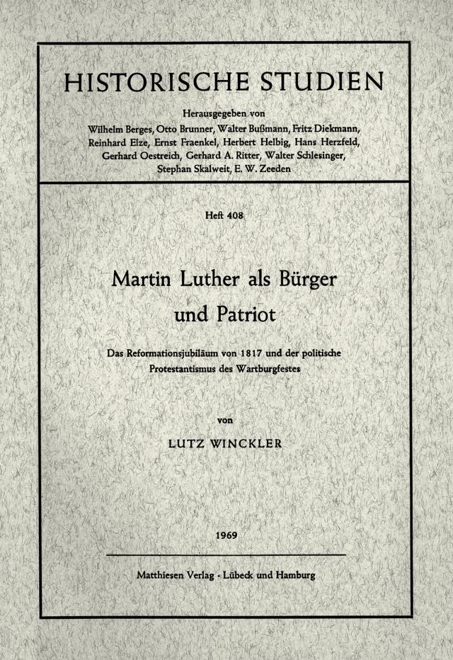 Martin Luther als Bürger und Patriot