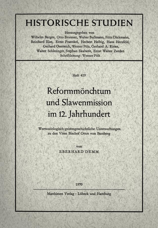 Reformmönchtum und Slawenmission im 12. Jahrhundert