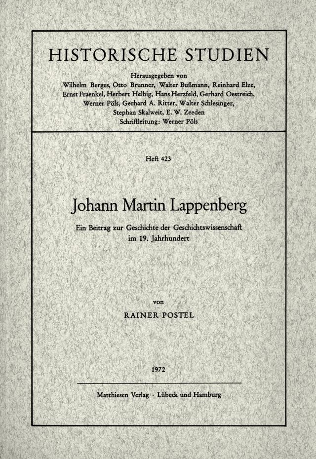Johann Martin Lappenberg