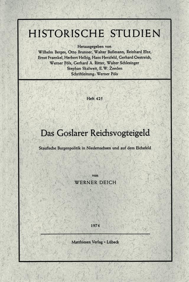 Das Goslarer Reichsvogteigeld