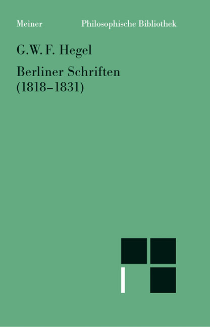 Berliner Schriften (1818–1831)