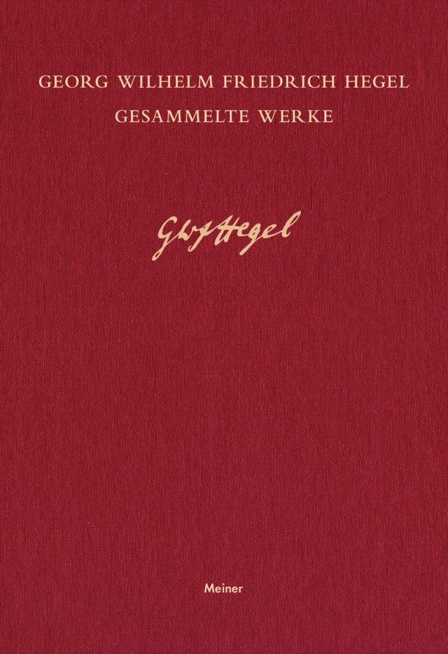 Die Bibliothek Georg Wilhelm Friedrich Hegels I