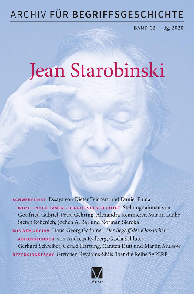Archiv für Begriffsgeschichte. Band 62: Jean Starobinski