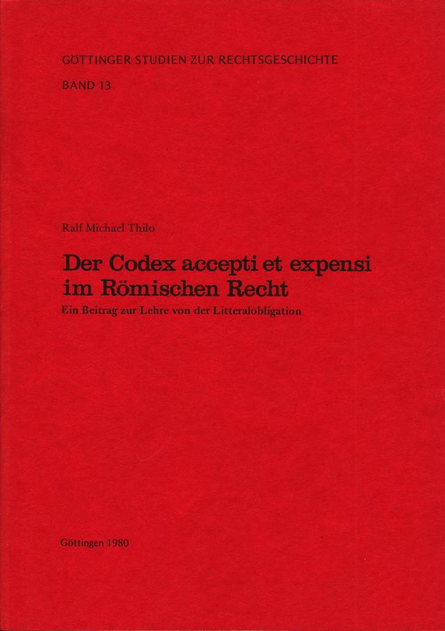 Der Codex accepti et expensi im Römischen Recht