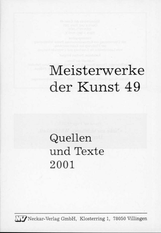 Meisterwerke der Kunst / Quellen und Texte