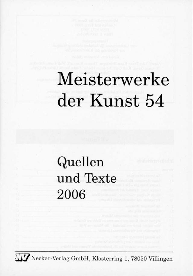 Meisterwerke der Kunst / Quellen und Texte 2006