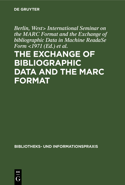 The exchange of bibliographic data and the MARC format