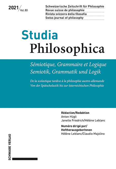 Sémiotique, Grammaire et Logique / Semiotik, Grammatik und Logik