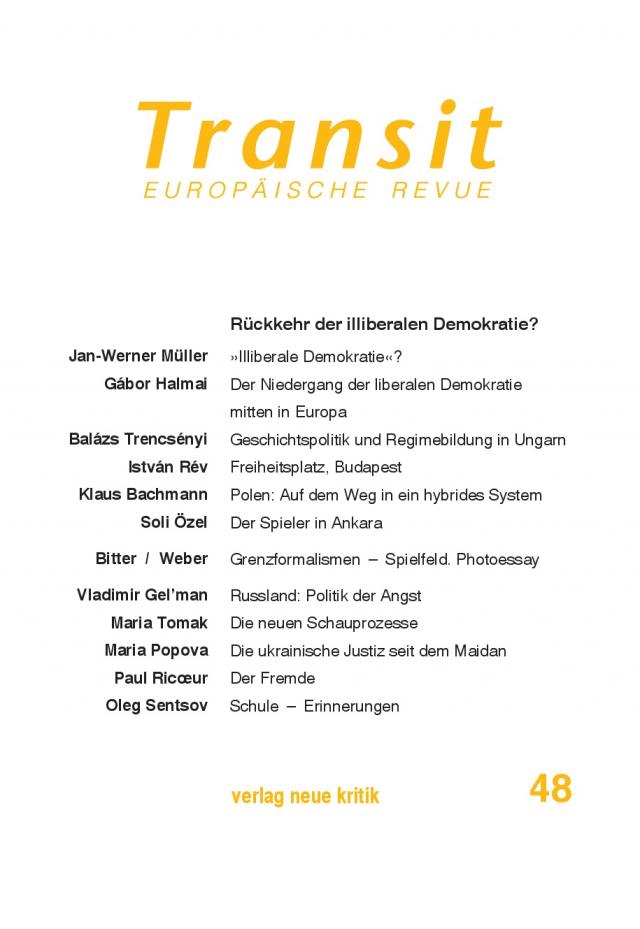 Transit 48. Europäische Revue