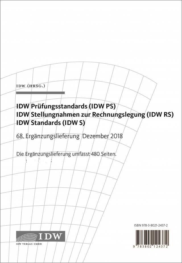 IDW, 68. Erg.-Lief. IDW Prüfungss. im Abo mit CD-R