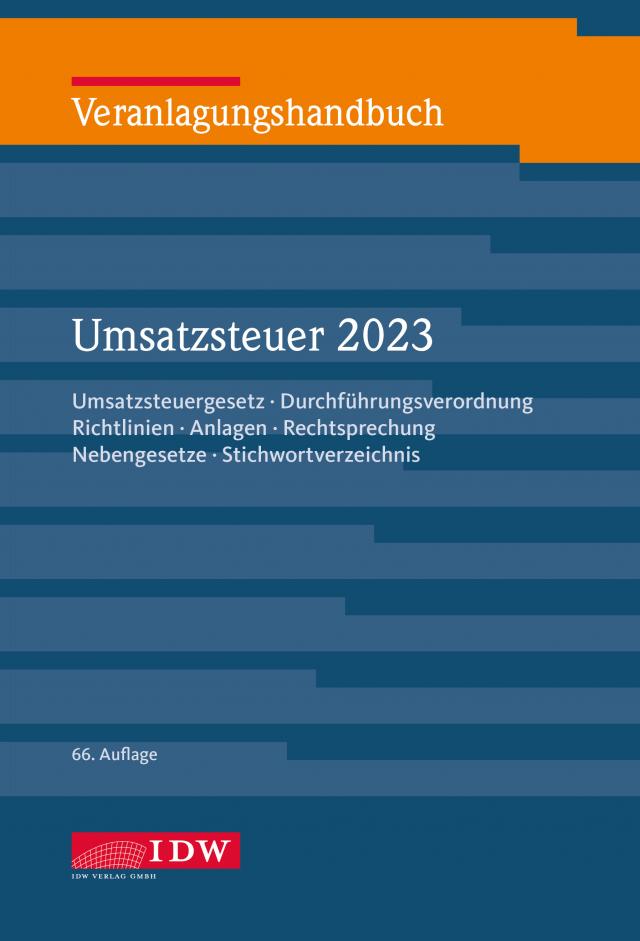 Veranlagungshandb. Umsatzsteuer 2023, 66. A.