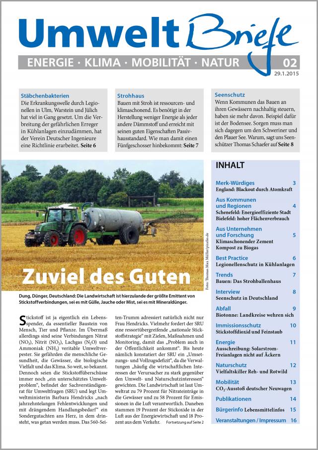 Zeitschrift UmweltBriefe Heft 02/2015