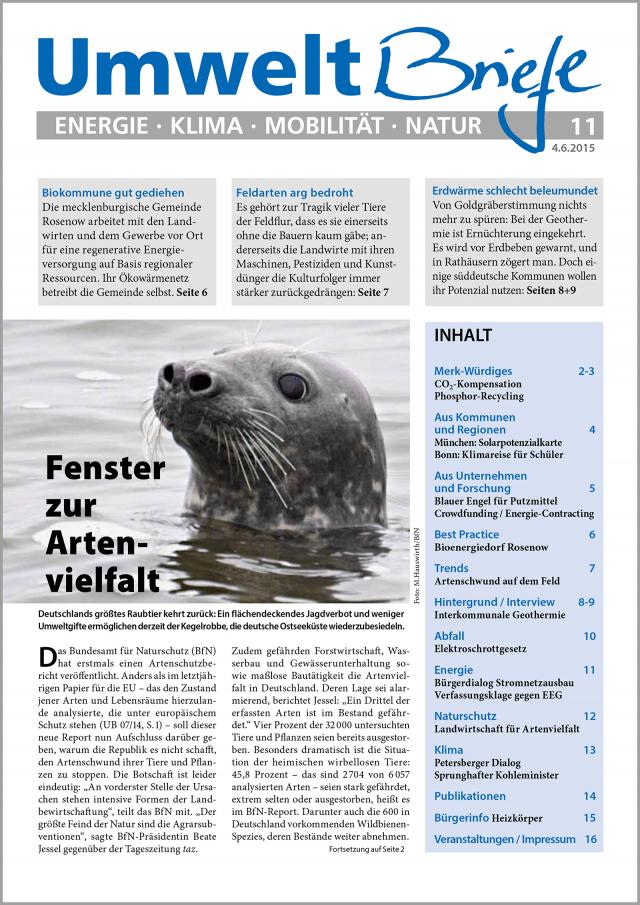 Zeitschrift UmweltBriefe Heft 11/2015