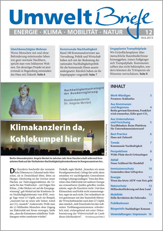Zeitschrift UmweltBriefe Heft 12/2015