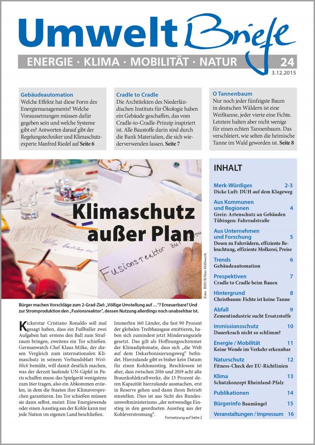 Zeitschrift UmweltBriefe Heft 24/2015
