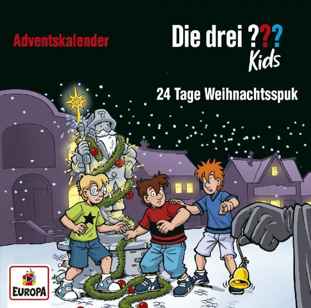 Die drei ??? Kids Adventskalender - 24 Tage Weihnachtsspuk, 3 Audio-CDs