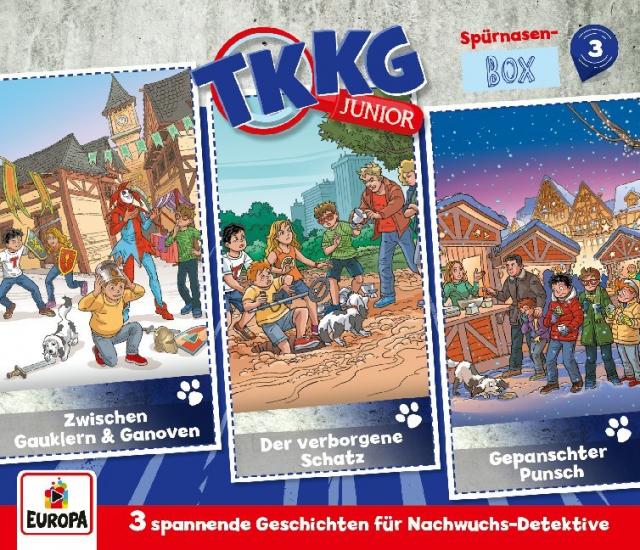 TKKG Junior - Spürnasen-Box. Box.3, 3 Audio-CD