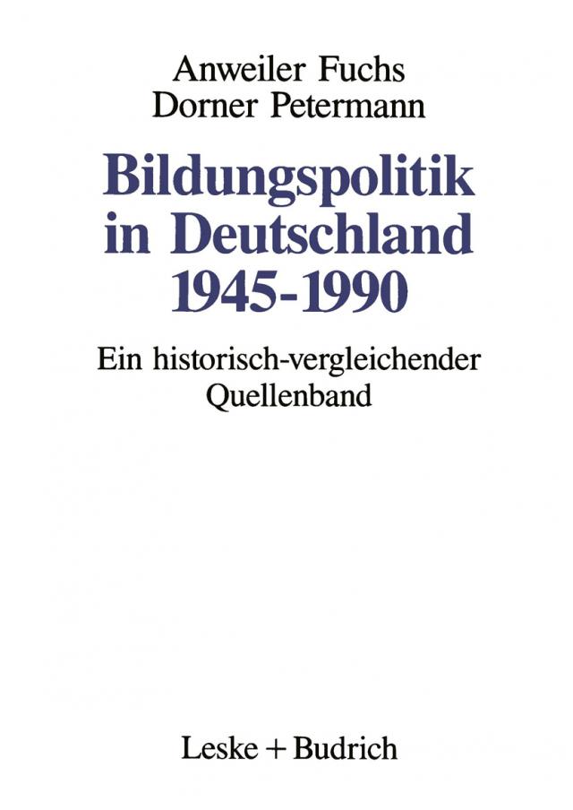 Bildungspolitik in Deutschland 1945–1990