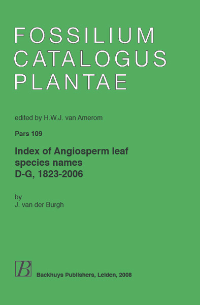Fossilium Catalogus II: Plantae. Pars 109
