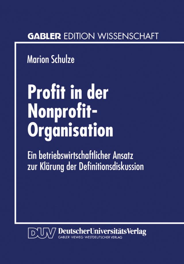 Profit in der Nonprofit-Organisation