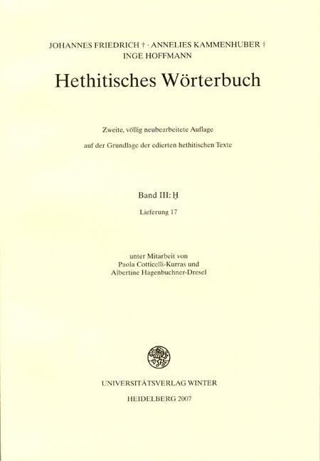 Hethitisches Wörterbuch