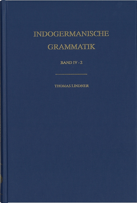 Indogermanische Grammatik, Bd IV: Wortbildungslehre (Derivationsmorphologie) / Komposition im Aufriß