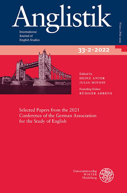 Anglistik. International Journal of English Studies. Volume 33:2 (2022)