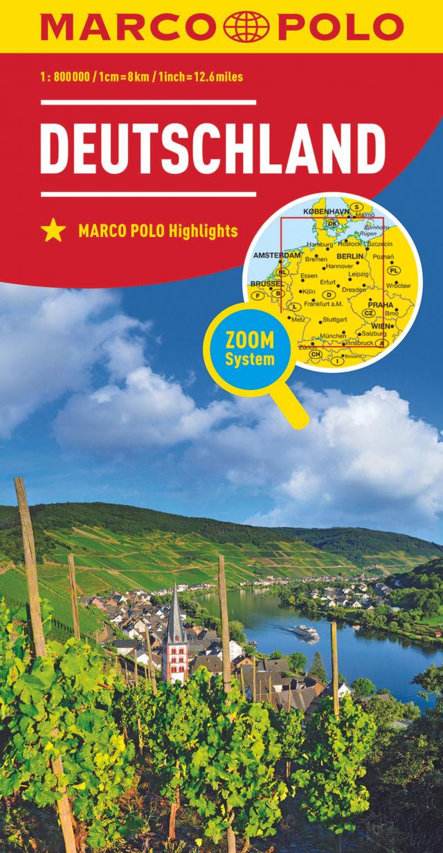 Marco Polo Karte Länderkarte Deutschland 1:800 000; Germany/ Allemagne