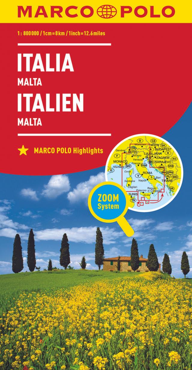 MARCO POLO Karte Länderkarte Italien 1:800 000