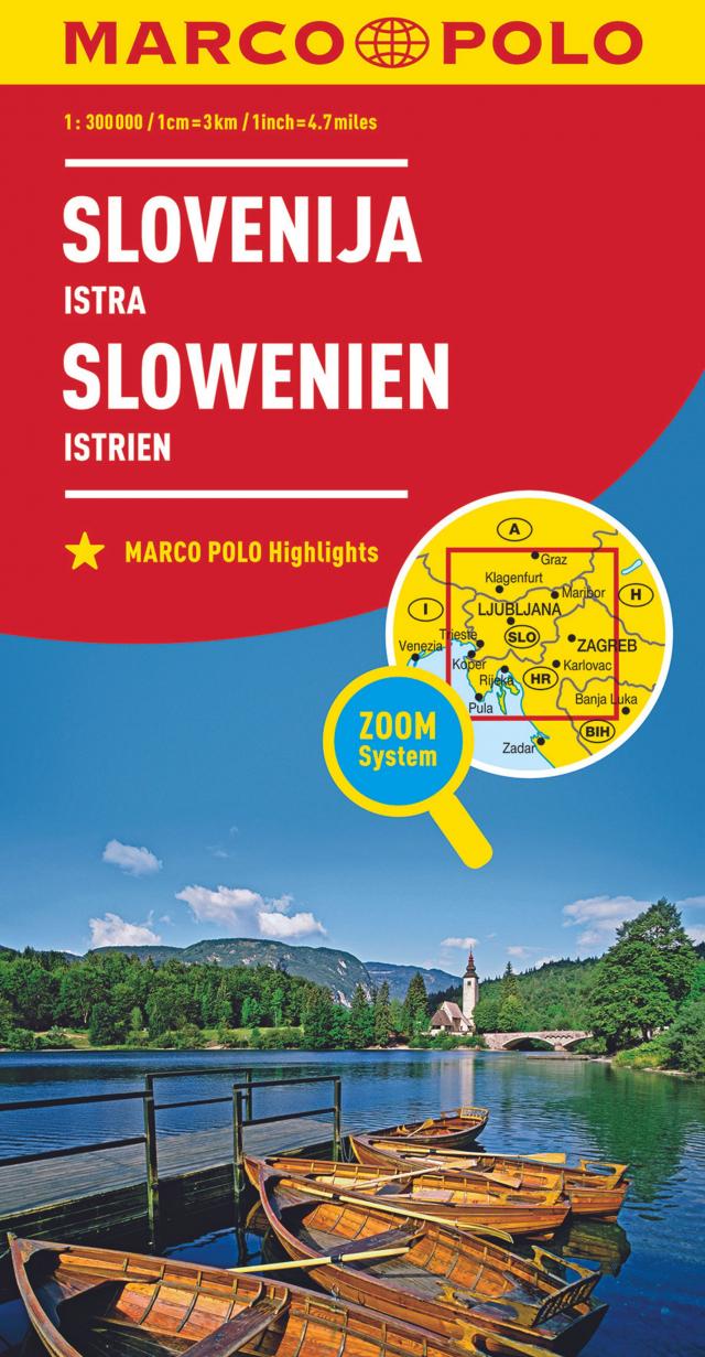 Marco Polo Karte Länderkarte Slowenien, Istrien 1:300 000; Slovenija, Istra / Slovenie, Istrie