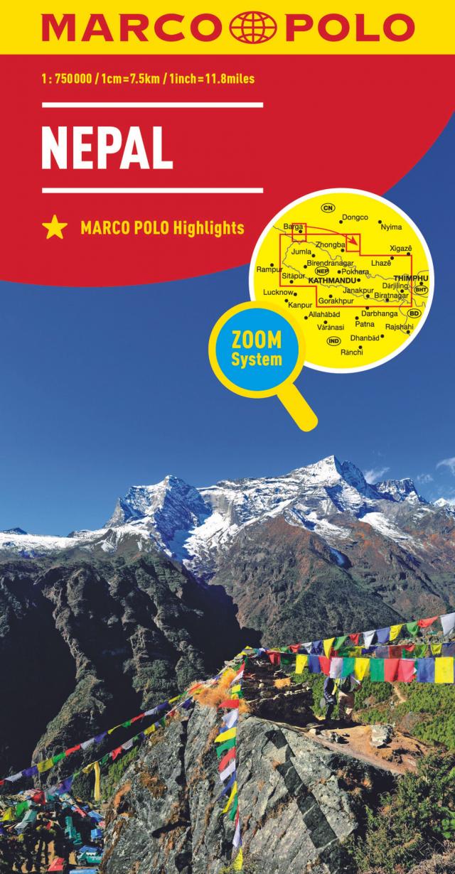 MARCO POLO Länderkarte Nepal 1:750 000