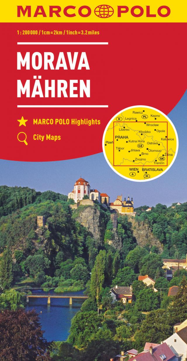 MARCO POLO Karte Tschechien 02 Mähren 1:200 000