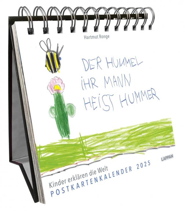 Der Hummel ihr Mann heist Hummer -  Postkartenkalender 2025