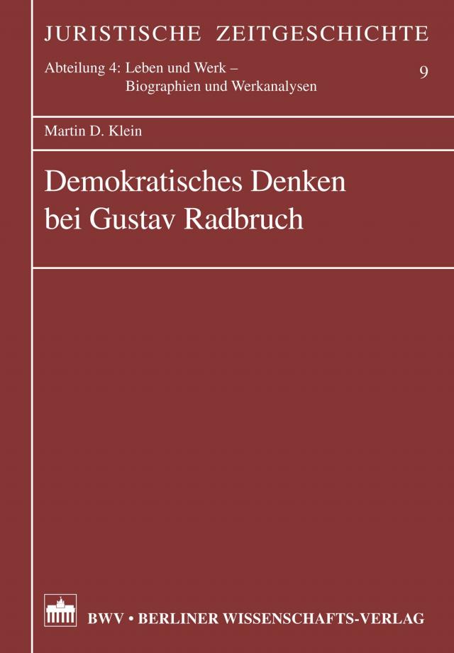 Demokratisches Denken bei Gustav Radbruch