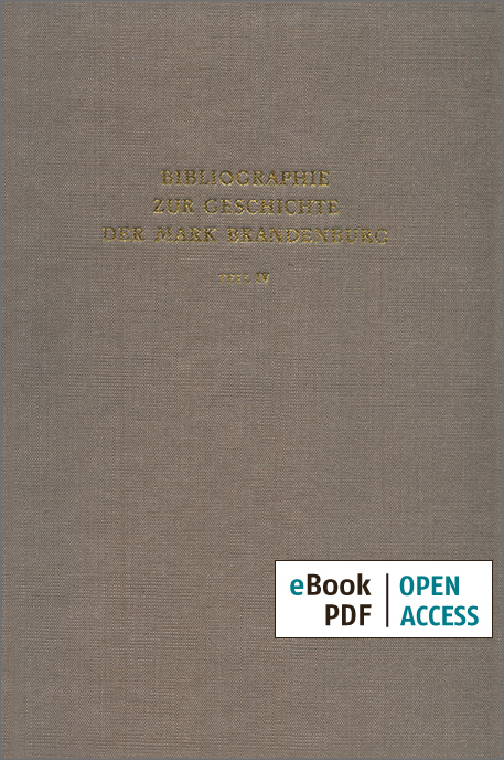 Bibliographie zur Geschichte der Mark Brandenburg