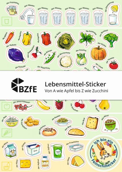 Lebensmittel-Sticker - Von A wie Apfel bis Z wie Zucchini