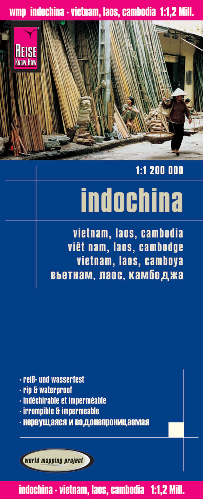 Reise Know-How Landkarte Indochina (1:1.200.000) Vietnam, Laos, Kambodscha