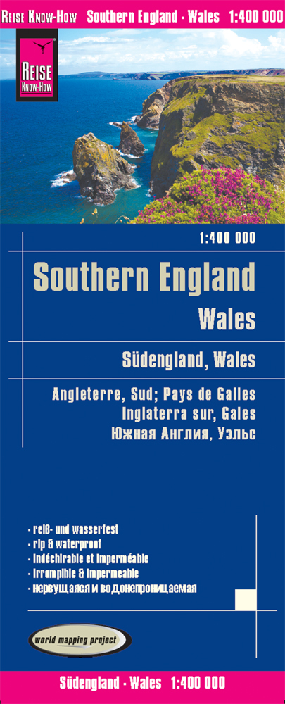 Reise Know-How Landkarte Südengland, Wales (1:400.000). Southern England, Wales / Angleterre Süd, Pays de Galles / Inglaterra sur, Gales