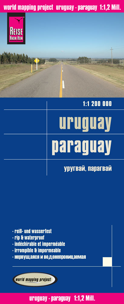 Reise Know-How Landkarte Uruguay, Paraguay  1 : 1.200 000
