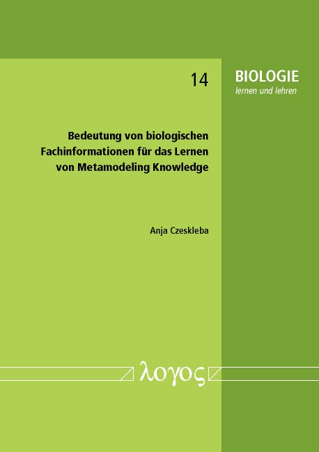 Bedeutung von biologischen Fachinformationen für das Lernen von Metamodeling Knowledge