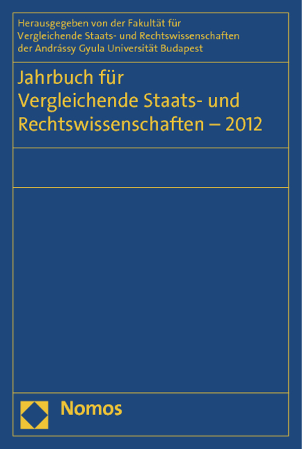 Jahrbuch für Vergleichende Staats- und Rechtswissenschaften - 2012