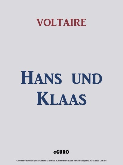 Hans und Klaas