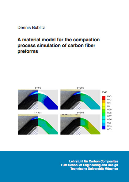 A material model for the compaction process simulation of carbon fiber preforms
